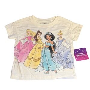 NWT Disney Princess Toddler Girls T-Shirt 12M Aurora Belle Jasmine Cinderella